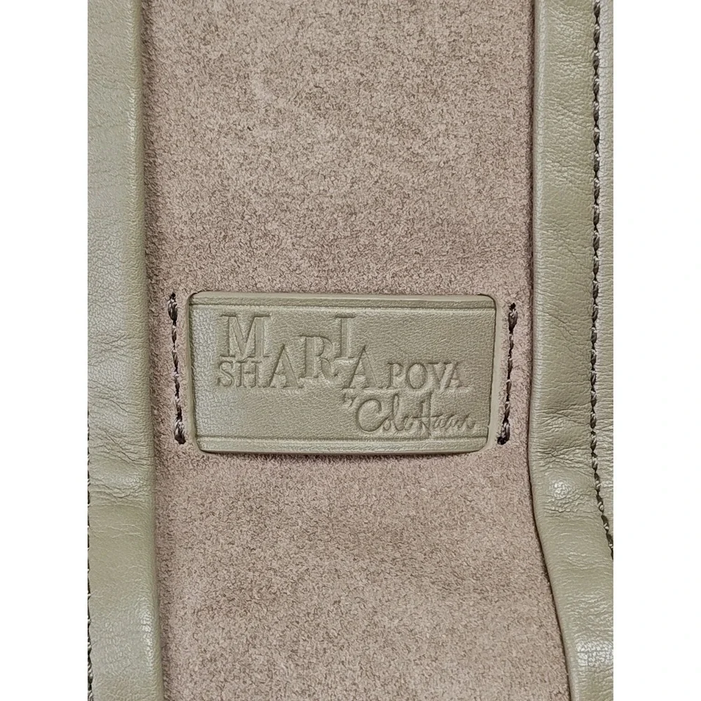 Cole Haan Maria Sharapova Alvy Satchel Bag Summer Khakis Tan Leather Suede NWT